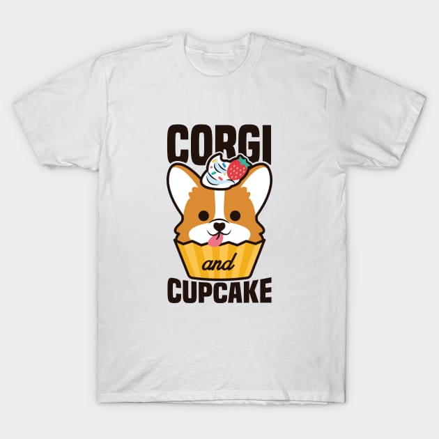 Corgi and Cupcake T-Shirt by MShams13